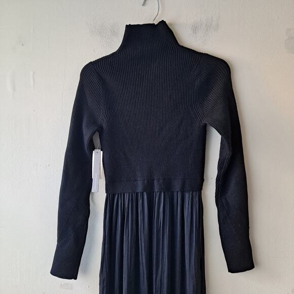 NWT Anthropologie Thea Twofer Sweater Dress Black Long Sleeve Maxi Womens Size S - Picture 6 of 16